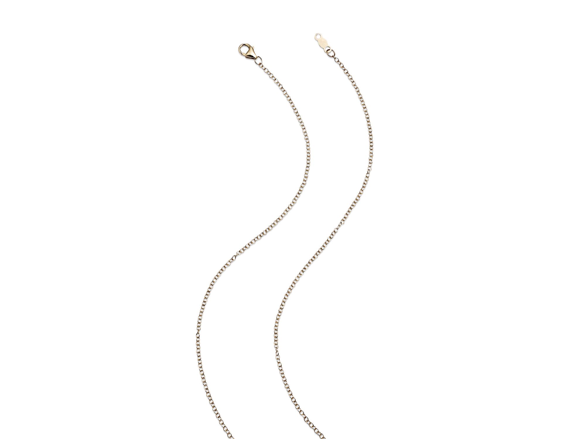 Diamond and Blue Sapphire Butterfly Pendant Necklace in 14K Yellow Gold, 17" — Image 6