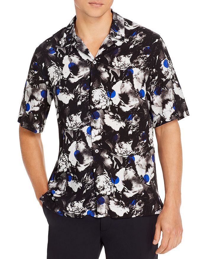 Paul Smith Gents Dotted Floral Print Camp Shirt - 150th Anniversary ...