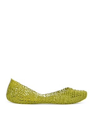 Melissa Women's Campana Open Weave Flats In Green