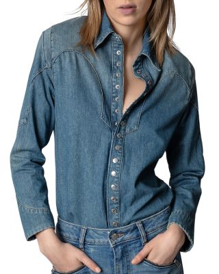 chambray snap shirt