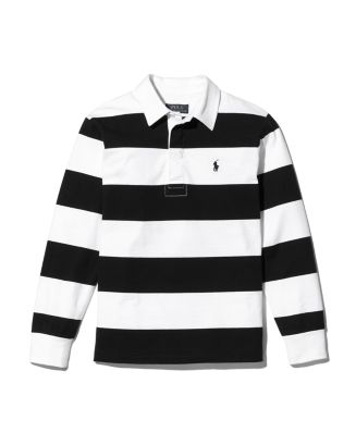 Black and white striped ralph lauren shirt deals