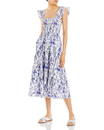 AQUA Calypso Tiered Smocked Dress - 100% Exclusive | Bloomingdale's