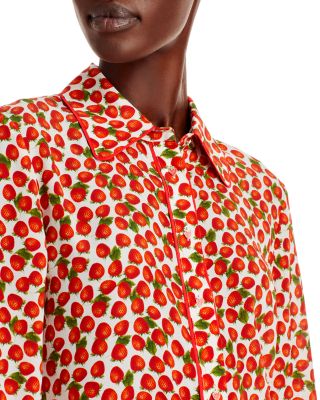 Alice+Olivia アリスアンドオリビア　シルク100% SILK シャツ Alice + Olivia Willa Combo Silk Shirt | Saks Fifth Avenue