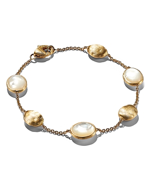 Marco Bicego 18k Yellow Gold Siviglia Mother Of Pearl Beaded Bracelet - 150th Anniversary Exclusive In White/gold