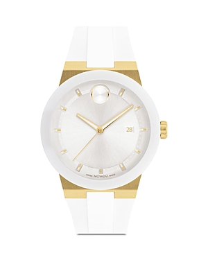 Shop Movado Bold Fusion Watch, 42mm In White/gold