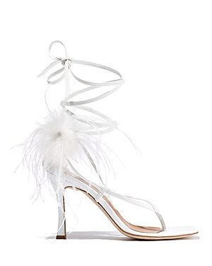 Brother Vellies Women's Paloma Feather Sandal - 150th Anniversary Exclusive In White