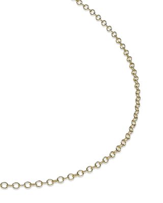 18K Yellow Gold Oval Link Chain Necklace, 24"