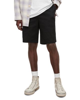 ALLSAINTS - Cobalt Cotton Blend Garment Washed Slim Fit Shorts