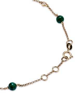 Malachite & Diamond Chain Bracelet in 14K Yellow Gold - 100% Exclusive