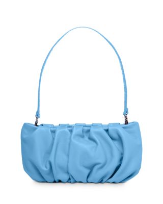 Staud Bean Small Leather Handbag In Azure