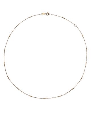 Bar Station Necklace in 14K Yellow Gold, 16&amp;quot; - Exclusive 