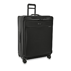 Baseline Extra Large Expandable Spinner Suitcase In Black
