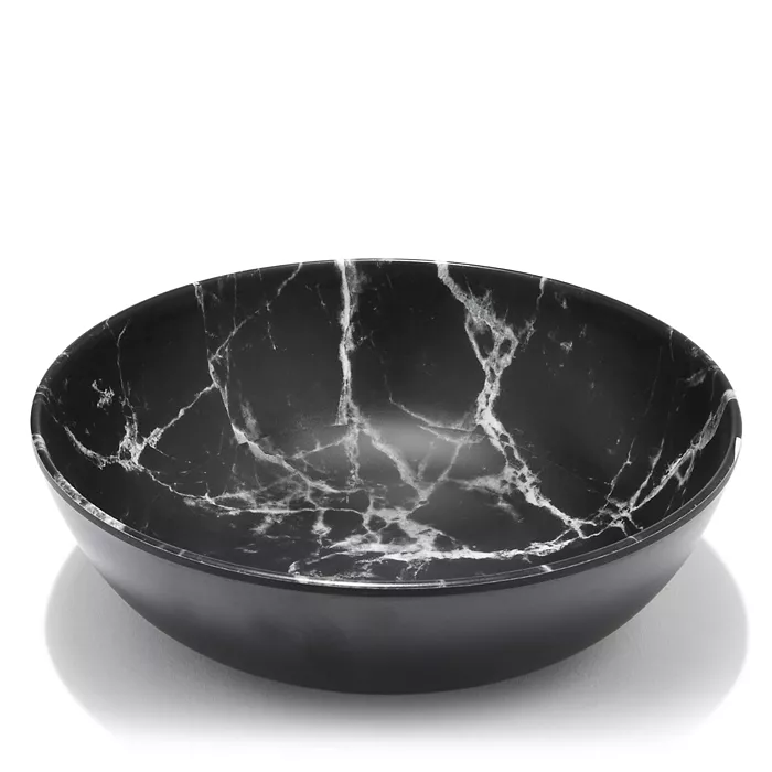 Hudson Park Collection Marble Melamine All Purpose Bowl (Black / White)