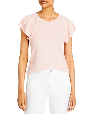 Paige Linnea Flutter Sleeve T-shirt In Rosesmke