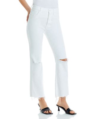 MOTHER - The Tripper High Rise Ankle Fray Flare Jeans in Unfairest