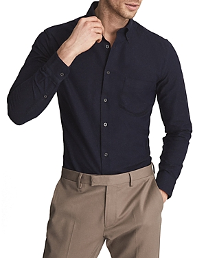 Reiss Greenwich Slim Fit Oxford Shirt In Navy