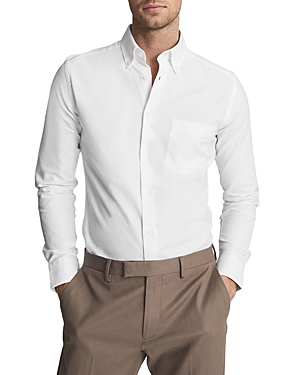 Shop Reiss Greenwich Slim Fit Oxford Shirt In White