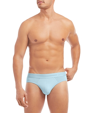 2(x)ist Men's Dream Cotton-stretch Low Rise Briefs In Cerulean