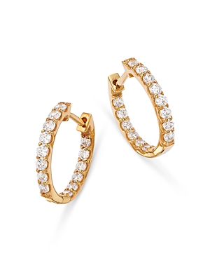 Bloomingdale's Diamond Oval Inside Out Hoop Earrings in 14K Yellow Gold, 1.50 ct. t.w. - 100% Exclus