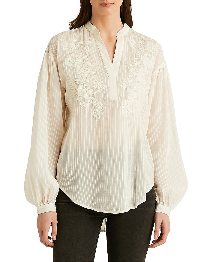Ralph Lauren Embroidered Blouse | Bloomingdale's