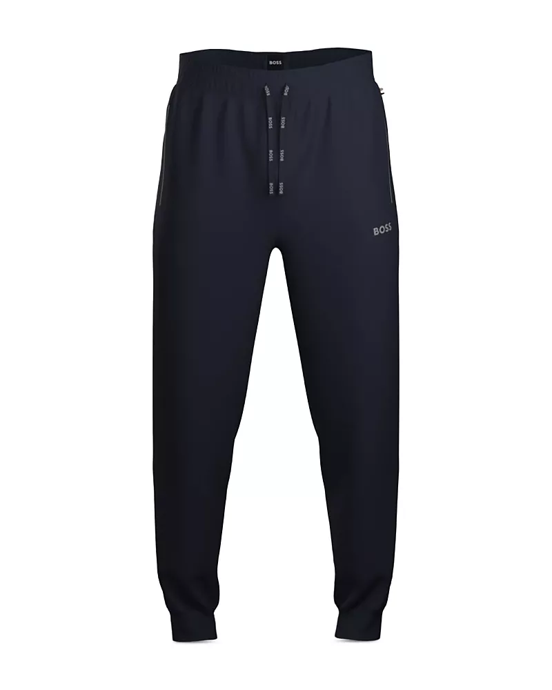 Boss Mix & Match Cotton Blend Logo Print Joggers Regular Fit