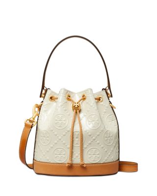 tory burch white bucket bag