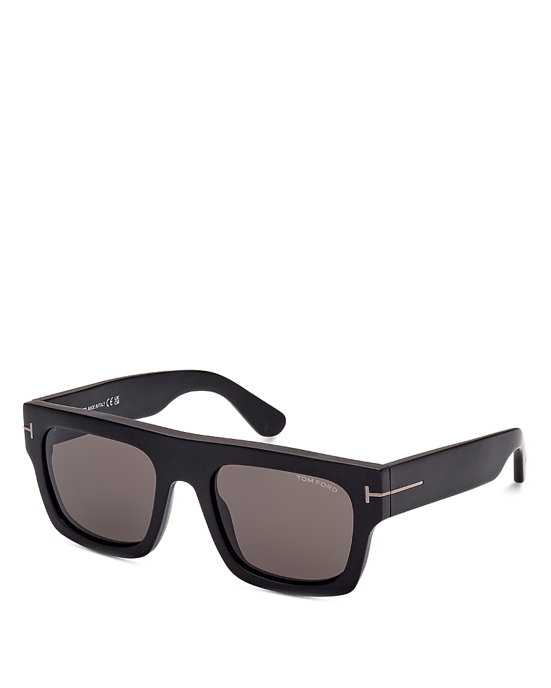 Tom Ford Fausto Square Frame Sunglasses In Black/gray