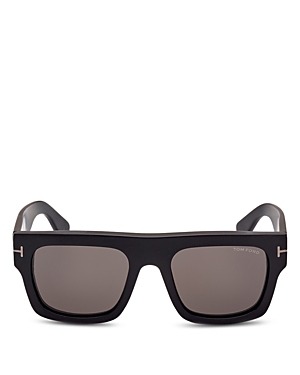 Shop Tom Ford Men's Fausto Square Sunglasses, 53mm In Black/gray