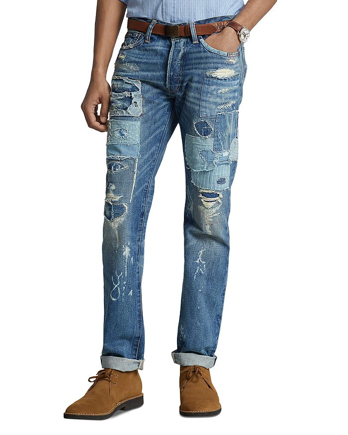Polo Ralph Lauren Varick Slim Straight Distressed Jeans | Bloomingdale's