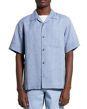 Theory - Short Sleeve Regular Fit Linen Shirt  