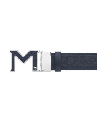 M Buckle Reversible Leather Belt