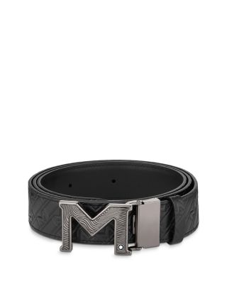 Mont blanc 2024 belt Black&Silver