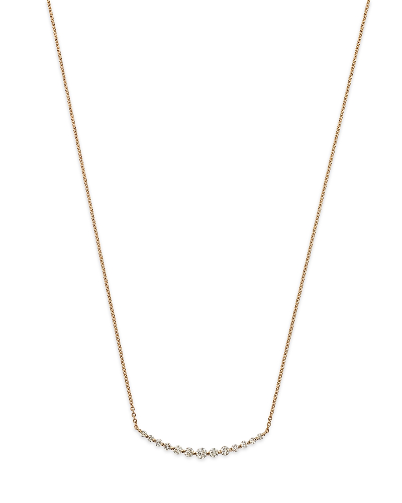 Bloomingdale's Fine Collection Diamond Curved Bar Necklace in 14K Yellow Gold, 0.30 tcw