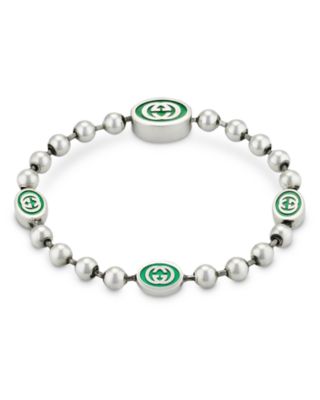 Gucci Sterling Sterling Silver Interlocked G Bead Bracelet Bloomingdale s