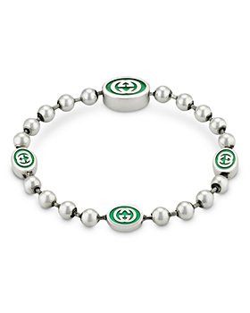 Gucci - Sterling Silver Interlocked G Bead Bracelet