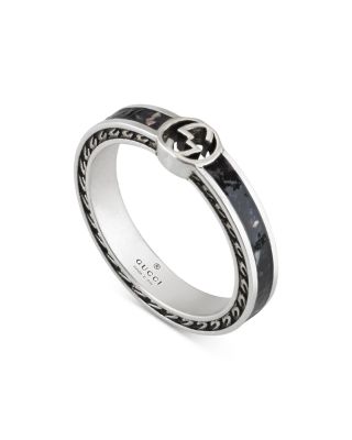 Silver Interlocked G 3.5mm Band Ring