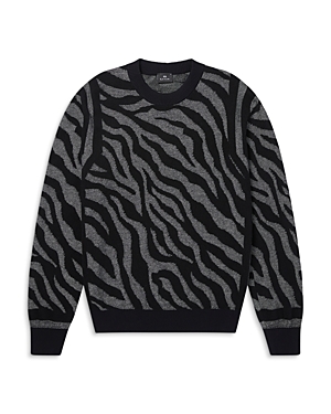 PS BY PAUL SMITH ANIMAL PRINT PULLOVER CREWNECK SWEATER