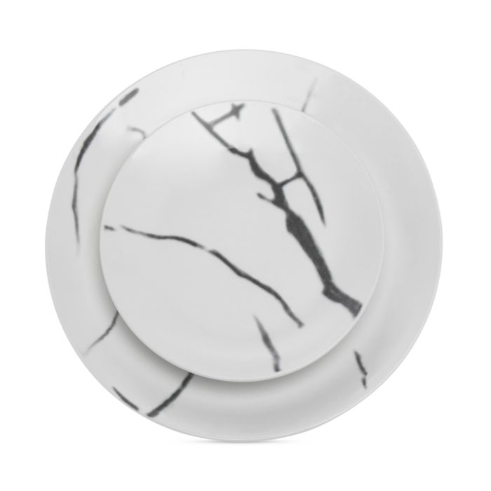 Boulon Black 12 Piece Porcelain Dinnerware Set