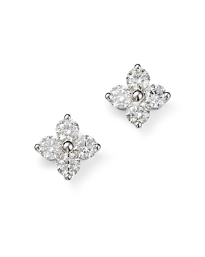 Bloomingdale's Diamond Clover Stud Earrings in 14K White Gold, 1.50 ct. t.w. - 100% Exclusive