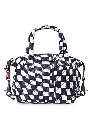 Mz Wallace Micro Sutton Bag In Checkerboard/black