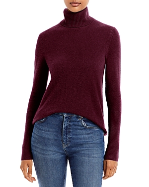 Aqua Cashmere Cashmere Turtleneck Sweater - 100% Exclusive In Dark Raisin