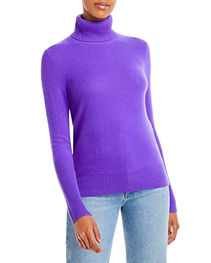 Aqua Cashmere Cashmere Turtleneck Sweater - 100% Exclusive In Radiant Purple
