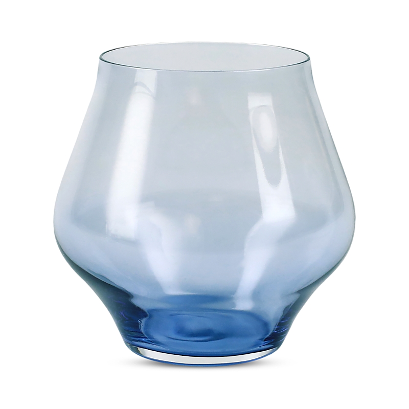 Vietri Contessa Blue Stemless Wine Glass In Blue