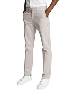 Reiss Pitch Washed Slim Fit Chinos In White