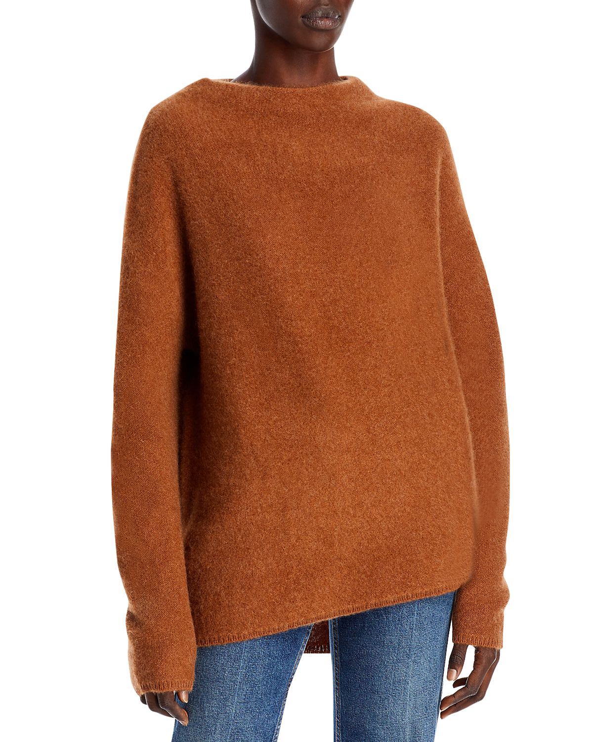 C by Bloomingdale's Cashmere Mock Neck Brushed Cashmere Sweater - Exclusive