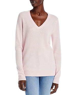 C By Bloomingdale's Cashmere C By Bloomingdale's V-neck Cashmere Sweater - 100% Exclusive In Cloud Rose