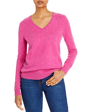 C By Bloomingdale's Cashmere V-neck Cashmere Sweater - 100% Exclusive In Rose Heather