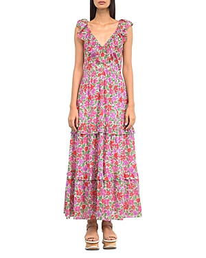 BANJANAN TWIGGY FLORAL PRINT TIERED DRESS