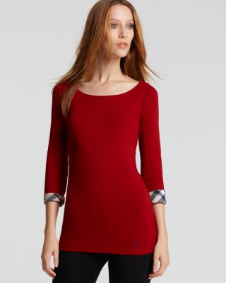 Burberry Three Quarter Sleeve Tee Bloomingdale s