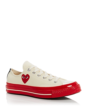 Comme Des Garçons Play X Converse Unisex Red Sole Low Top Sneakers In Off White